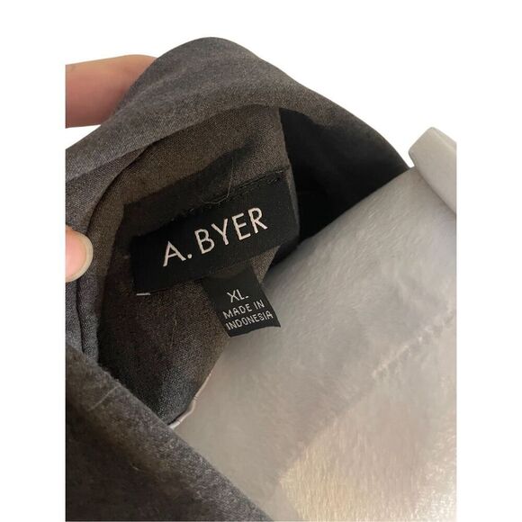 A Byer Womens Size XL One Button Suit Jacket & Size 13 Pants 2 Piece Set Gray - Picture 9 of 10